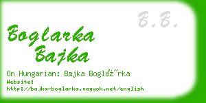 boglarka bajka business card